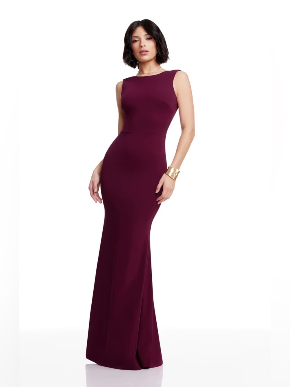 NWT Dress the population purple red magenta black tie wedding guest prom dress S